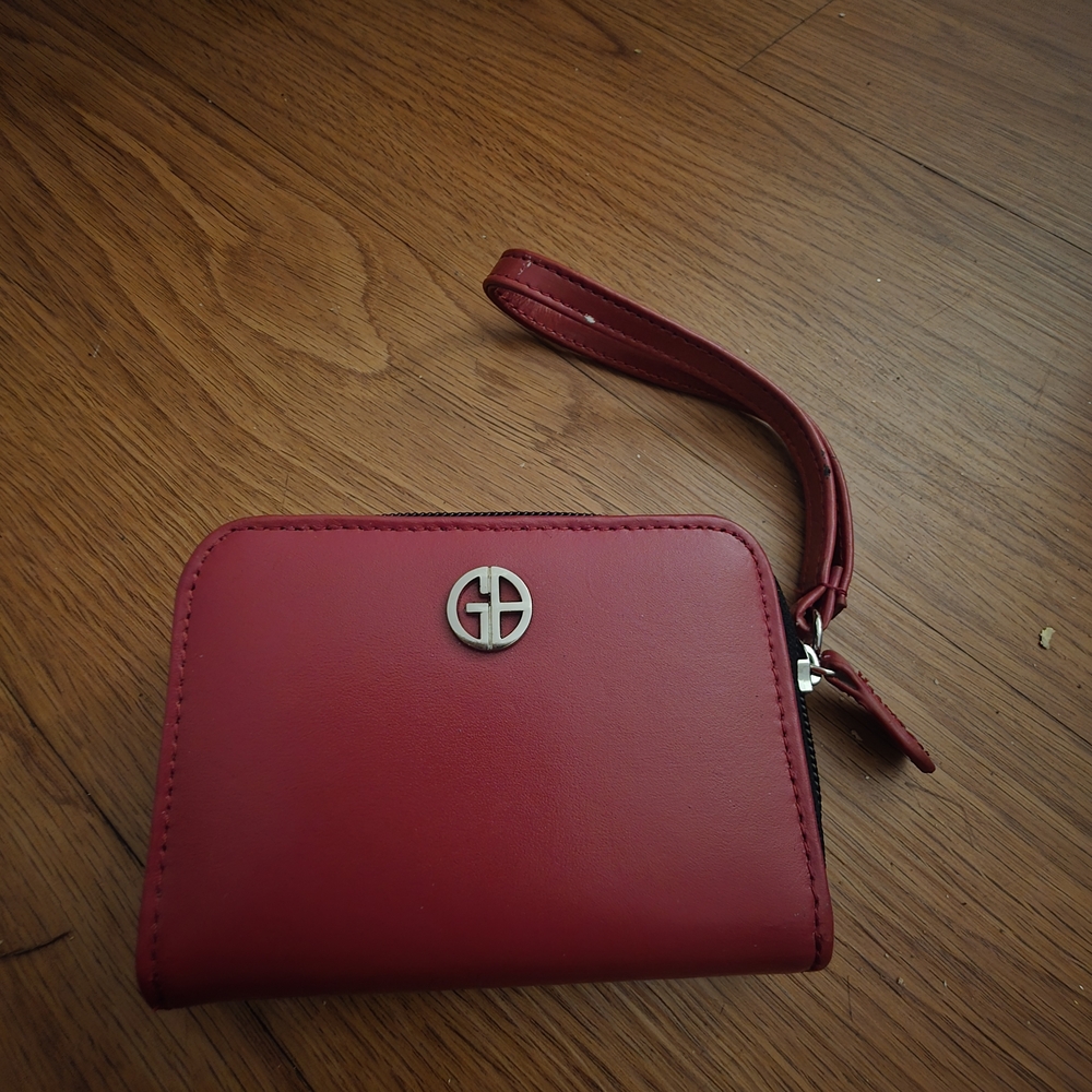 Stylish Red Wallet Wristlet by Gianni Bernini EUC